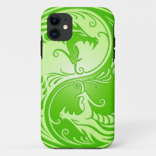 Yin Yang Drachen, hellgrün iPhone 11 Hülle