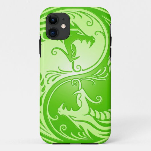 Yin Yang Drachen, hellgrün Case-Mate iPhone Hülle (Rückseite)