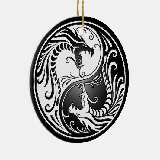 Yin Yang Drachen Keramikornament (Rechts)