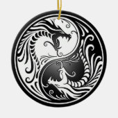Yin Yang Drachen Keramikornament (Vorne)