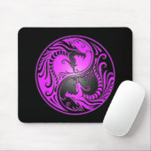 Yin Yang Drachen, lila und schwarz Mousepad (Mit Mouse)
