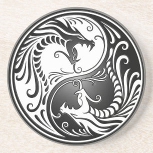 Yin Yang Drachen Sandstein Untersetzer
