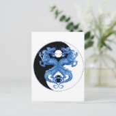 Yin Yang Dragon 2 Postkarte (Stehend Vorderseite)