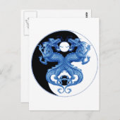 Yin Yang Dragon 2 Postkarte (Vorne/Hinten)