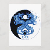 Yin Yang Dragon 2 Postkarte (Vorderseite)