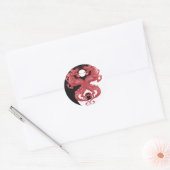 Yin Yang Dragon 3 Runder Aufkleber (Umschlag)