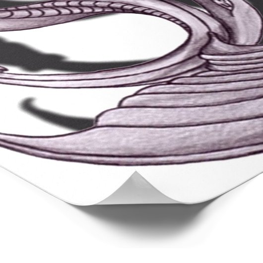 Yin Yang Dragon Bleistift Poster (Ecke)