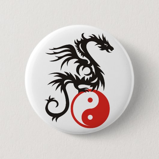 Yin & Yang Dragon Button (Vorderseite)