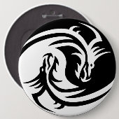 Yin Yang Dragon Button (Vorne & Hinten)