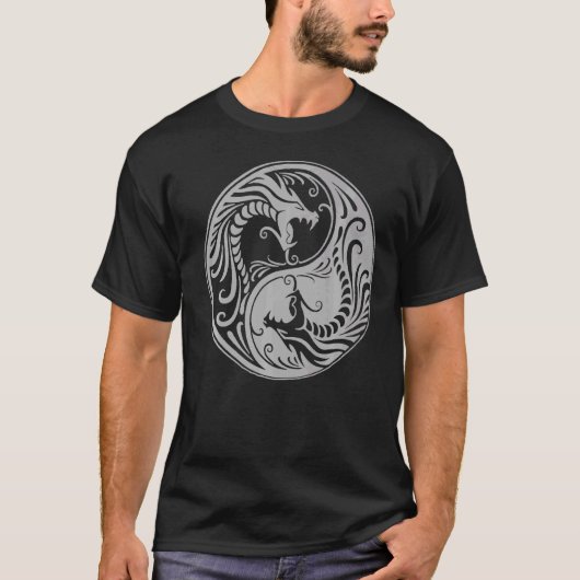 Yin Yang Dragon Circle T-Shirt (Vorderseite)
