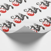 Yin & Yang Dragon Geschenkpapier (Ecke)