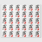 Yin & Yang Dragon Geschenkpapier (Flach)