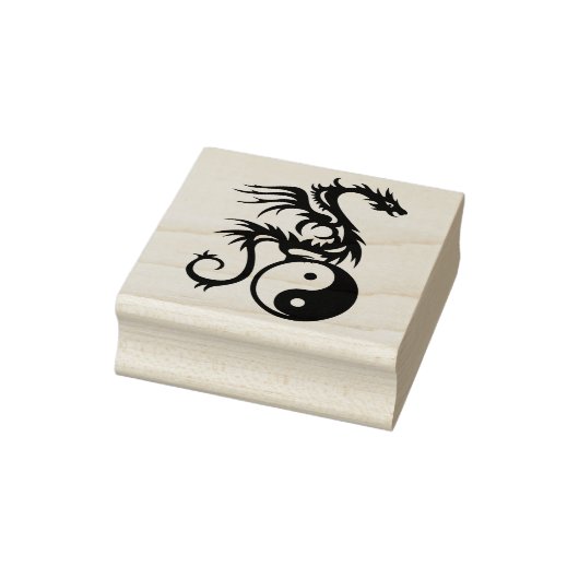 Yin & Yang Dragon + Ihre Ideen Gummistempel (Stempel)