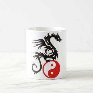 Yin & Yang Dragon Kaffeetasse