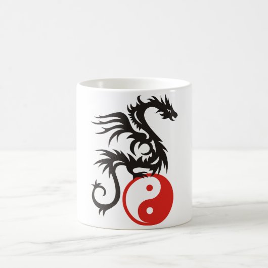 Yin & Yang Dragon Kaffeetasse (Mittel)