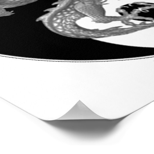 Yin Yang Dragon Poster (Ecke)