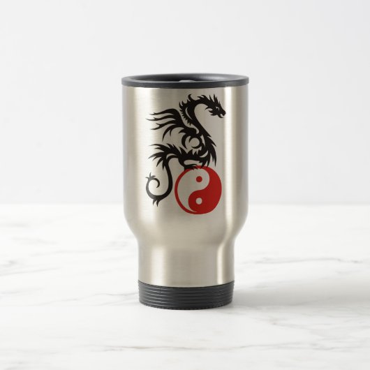 Yin & Yang Dragon Reisebecher (Mittel)