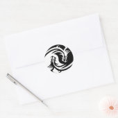 Yin Yang Dragon Runder Aufkleber (Umschlag)