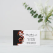 Yin Yang Dragon Visitenkarte (Stehend Vorderseite)