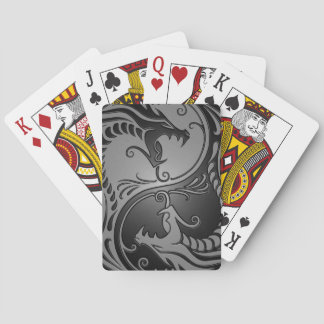 Yin Yang Dragons, grey and black Spielkarten
