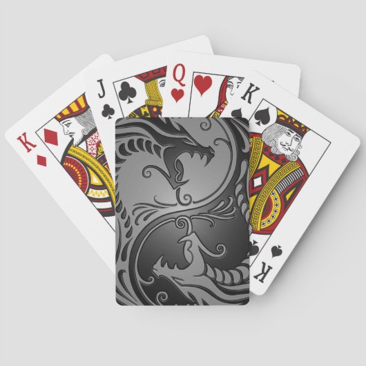 Yin Yang Dragons, grey and black Spielkarten (Rückseite)
