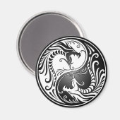 Yin Yang Dragons Magnet (Vorderseite/Rückseite)