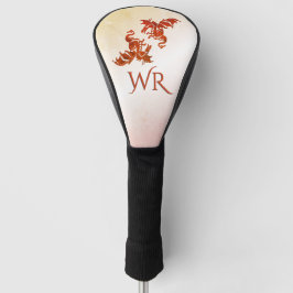 Yin Yang Dragons Mit Monogramm Golf Headcover