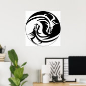 Yin Yang Dragons Poster (Heimbüro)