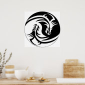 Yin Yang Dragons Poster (Küche)