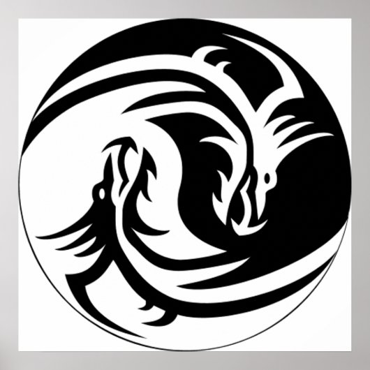 Yin Yang Dragons Poster (Vorne)