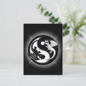 Yin Yang Dragons Postkarte (Stehend Vorderseite)