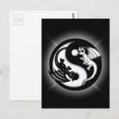 Yin Yang Dragons Postkarte (Vorne/Hinten)