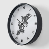Yin Yang Dragons Roman Numerals Uhr (Winkel)