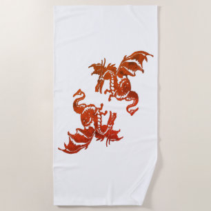 Yin Yang Dragons Strandtuch