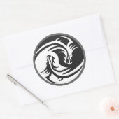 Yin Yang Dragons Tribal Tattoo Design Stickers (Umschlag)