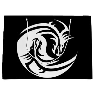 Yin Yang Draons Geschenktasche Große Geschenktüte