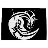Yin Yang Draons Geschenktasche Große Geschenktüte (Rückseite)