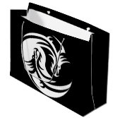 Yin Yang Draons Geschenktasche Große Geschenktüte (Vorderseite Schrägansicht)