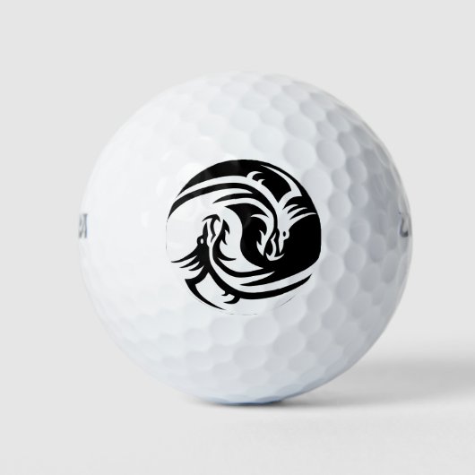 Yin Yang Draons Golfbälle (Vorderseite)