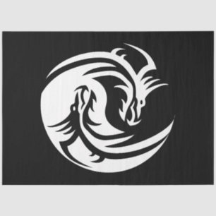 Yin Yang Draons-Papiertaschentuch Seidenpapier