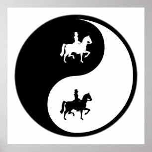 Yin Yang Dressage Poster