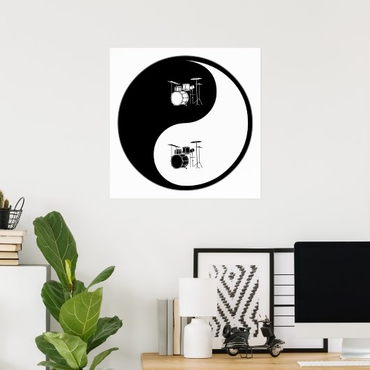 Yin Yang Drums Poster (Heimbüro)
