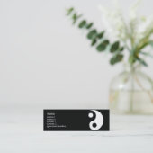 Yin Yang - dünn Mini Visitenkarte (Stehend Vorderseite)