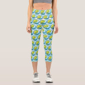 Yin-Yang Earth Krawatte Dye Capri Leggings (Vorderseite)