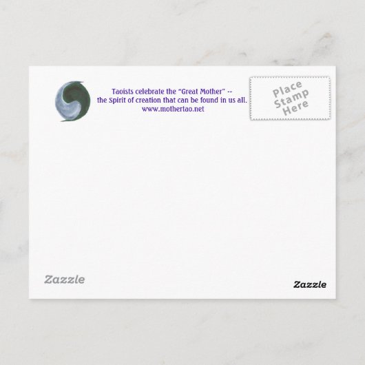 Yin Yang Earth Postkarte (Rückseite)