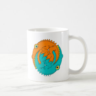 Yin Yang Eidechsen Kaffeetasse