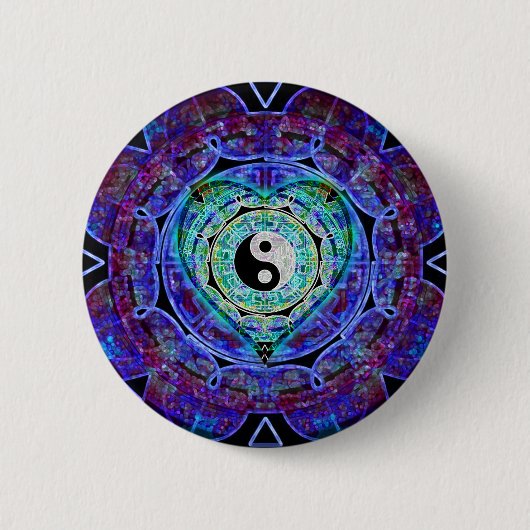 Yin Yang Energie-Fluss Button (Vorderseite)