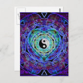 Yin Yang Energy Flow Postkarte (Vorne/Hinten)