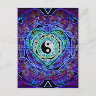 Yin Yang Energy Flow Postkarte