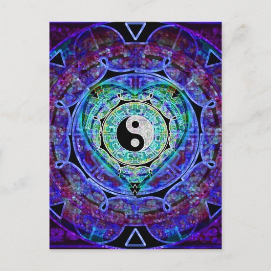 Yin Yang Energy Flow Postkarte (Vorderseite)